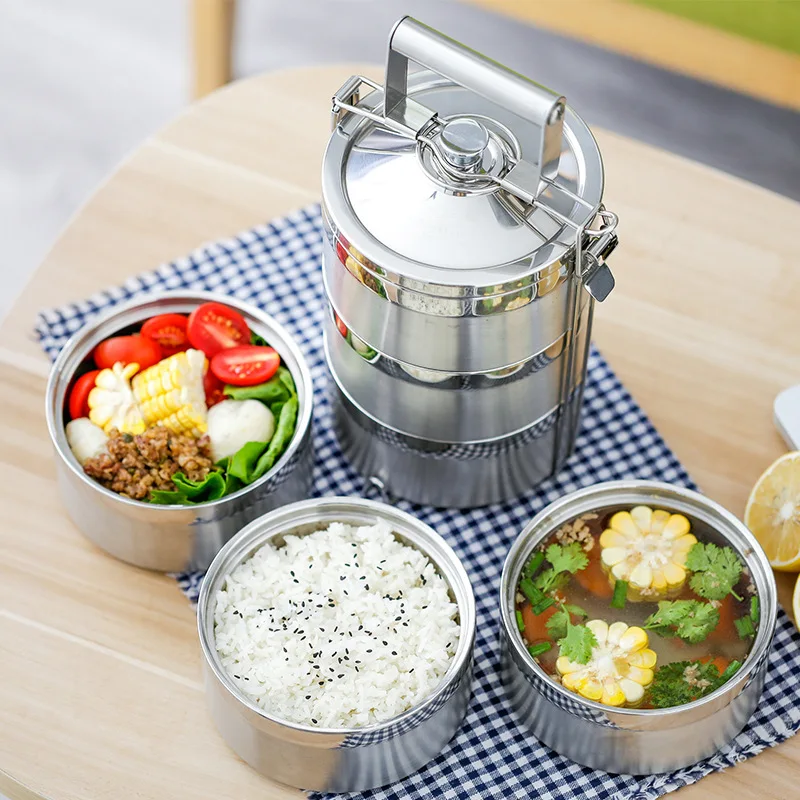 2018 Food Thermos for Food with Containers 4 Tiers 2.8L Vacuum Lunch