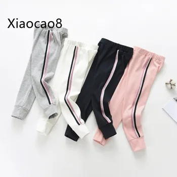 

3-10Y Kids Full Length Pants Sweatpants Girls Spring Solid Regualr Pants 2019 Spring Summer Girls Trousers Child Pants Clothes