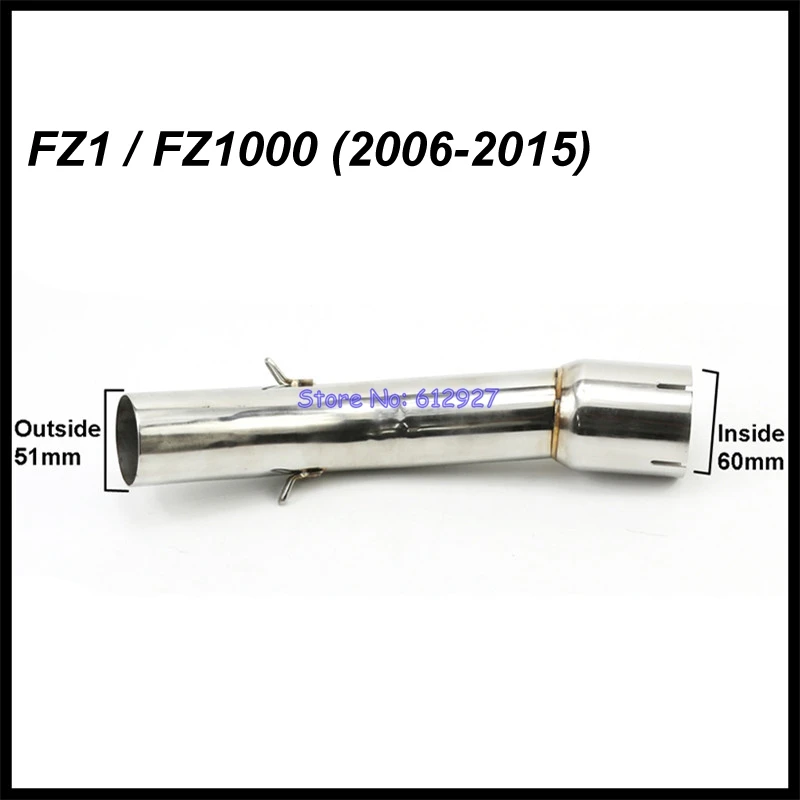 Motocicleta para Yamaha FZ1 FZ1000 (2006-2015) escape silenciador escape Akrapovic motorbike conectar tubo medio enlace escape