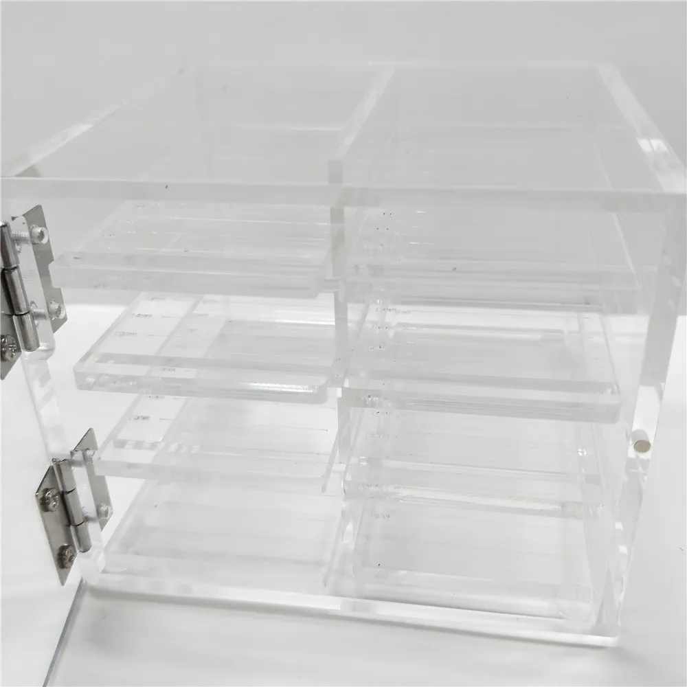 

8 pieces tray per 1 set Clear Acrylic Large Box Acrylic Makeup Beauty Tools Eyelash Holder by Free Shipping