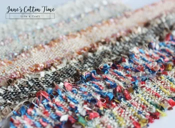 

6yards/lot tweed webbing 2.5cm wide classic ribbon with sequins in vintage style accessory for bag garment free shipping