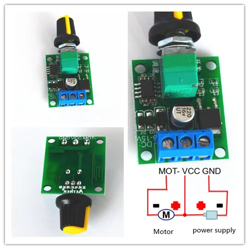PWM DC контроллер скорости двигателя 6 V-12 V DC переключатель скорости двигателя 3A Функция переключателя 1203BK(2 шт
