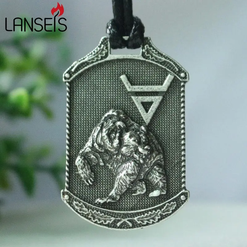 1 шт. подвеска lanseis viking Veles symbol.Weles. Славянский медвежонок мужское ожерелье