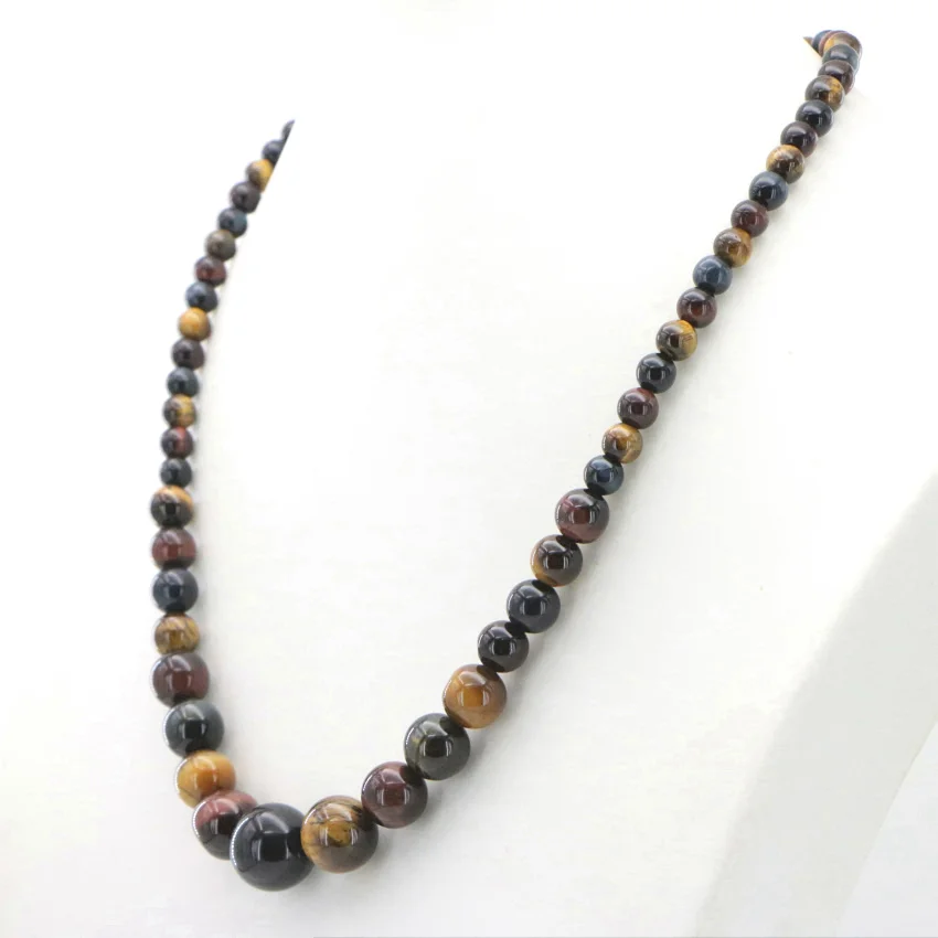 6 Natural Red and yellow blue tiger stone necklace Jasper (12)