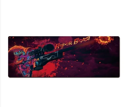 Большой игровой коврик для мыши CS GO 80X30 см, игровой коврик для мыши grande Hyper beast CSGO gamer, игровой коврик для мыши с пистолетом