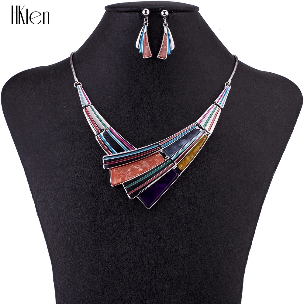 MS1504707 Модные Ювелирные наборы ожерелье высокого качества наборы для женщин ювелирные изделия Разноцветные смолы уникальный дизайн вечерние подарки