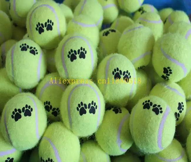 

200pcs/lot Cheap ball Dog Toy Tennis Balls Run Catch Throw Play Toy Chew Toys random colors
