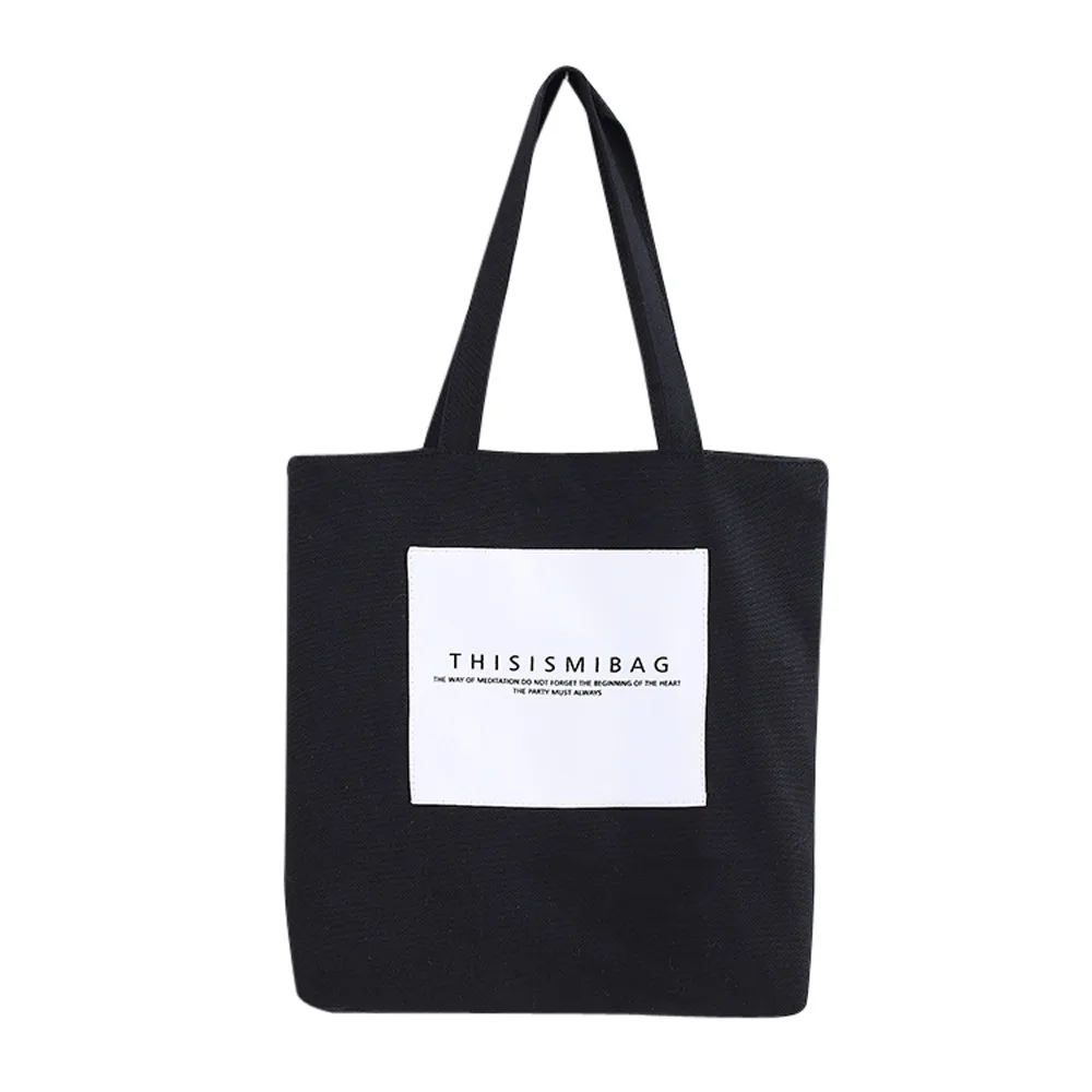 

Maison Fabre Women Canvas Shoulder Bags Ladies Casual Letter Canvas Handbags Female Leisure Zipper large Shopping Shoulder Bags