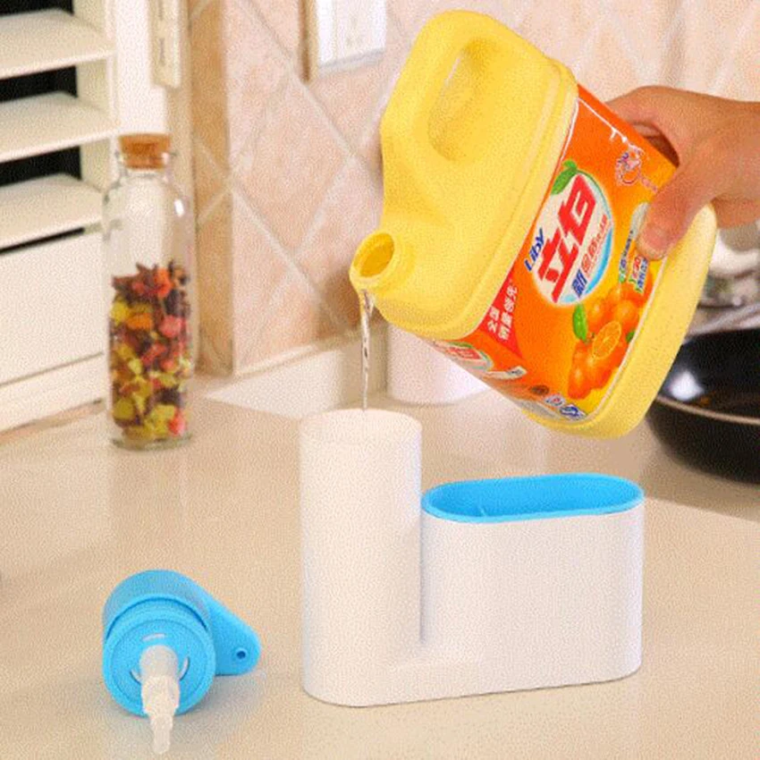 2 in 1 Bathroom Liquid soap dispenser set Bathroom storage shelf Shampoo Soap Dispenser Practical for Kitchen 2 in 1 Bathroom Liquid soap dispenser set Bathroom storage shelf Shampoo Soap Dispenser Practical for Kitchen