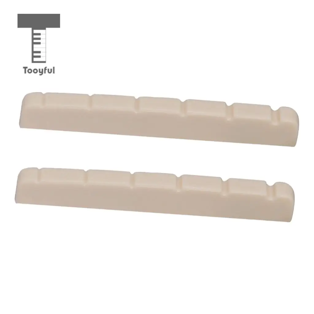 2pcs 6 String Electric Guitar Nut Slotted for Stratocaster Strat Telecaster Tele Guitar Replacement