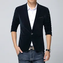 Новое поступление весна торжественное платье Пиджаки для женщин Для мужчин Solid Slim Fit Для мужчин S Блейзер Куртка Повседневное социальных Бизнес пиджак вельвет