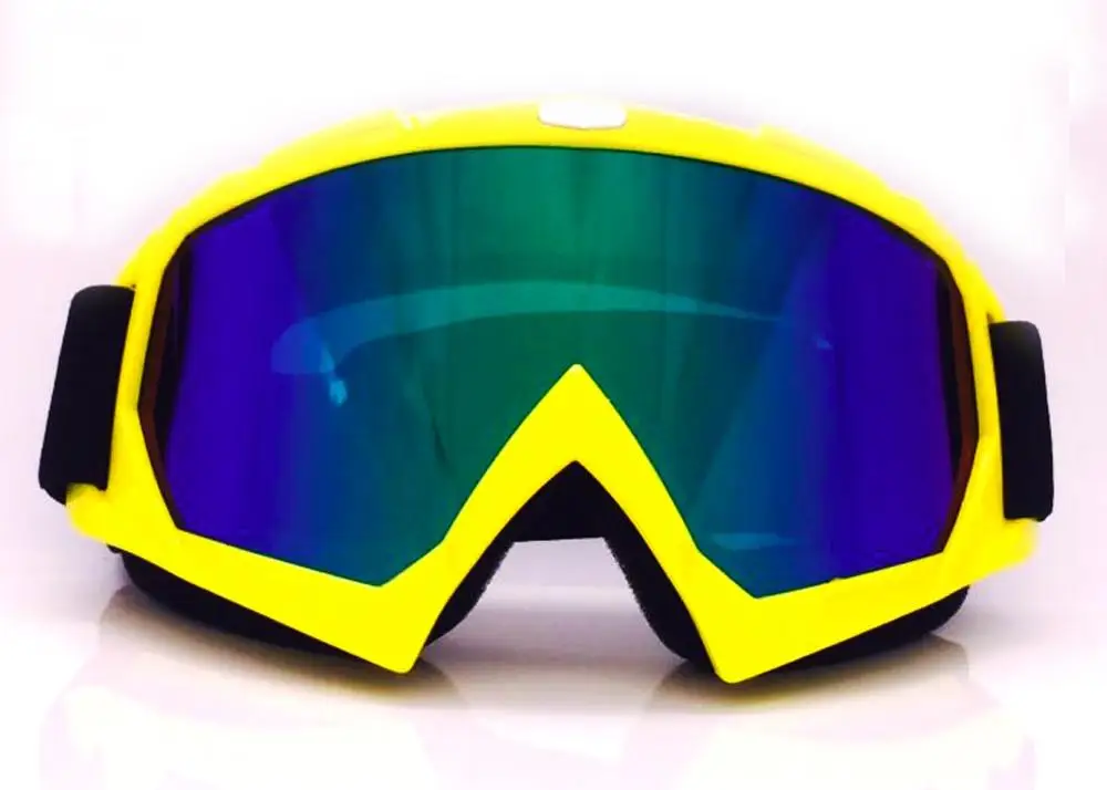 Спортивные очки для мотокросса езда MX внедорожный шлем лыжные спортивные очки для мотоцикла Байк очки - Цвет: Серебристый