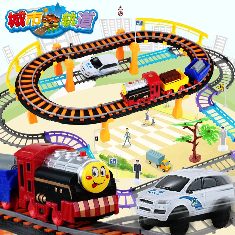 

Electric rail car train children's toys Thom small locomotive suit boy toy car racing track For children's gift Kids Toys