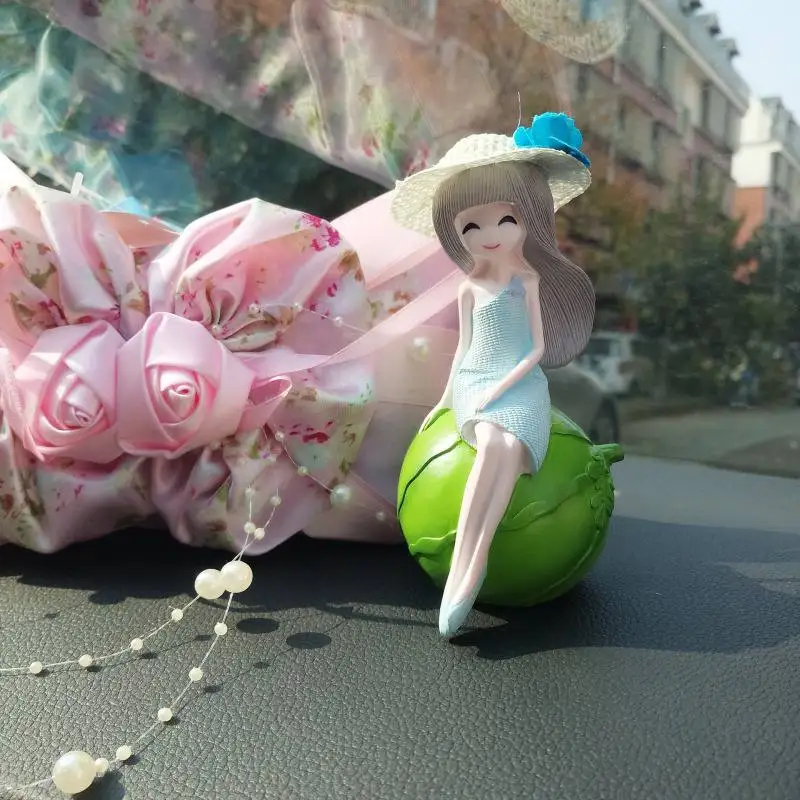 cheap creative fruit girl series +Creative fruit girl car decoration oranges Car decoration novelty