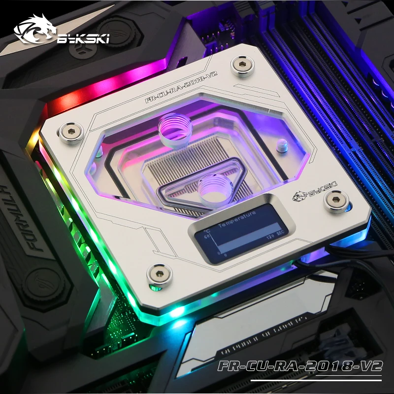 Bykski cpu водоблок FR-CU-RA-V2 для INTEL LGA1150 1151 1155 1156 2011X99 черный серебристый RGB поддержка GND водяное охлаждение