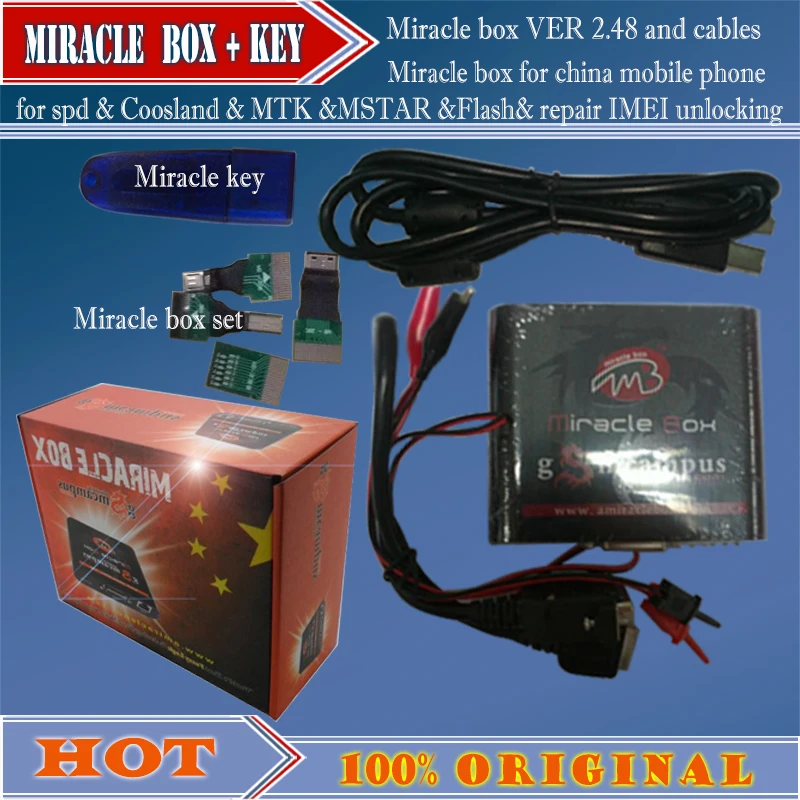 gsmjustoncct box Miracle key with cables v2.48A update for china ...