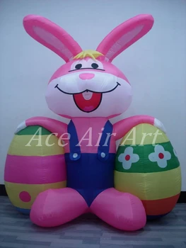 Kaufen Große Ostern Ballon Aufblasbare Bunny Durchführung 2 Eier, Aufblasbare Ostern Kaninchen/hase Mit Ostern Eier Für Ostern Dekorationen