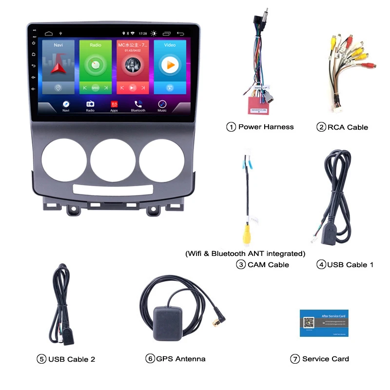 Clearance Car Android 8.1 Multimedia Player for Mazda 5 2005-2010 GPS Navigation Device bluetooth steering wheel control support 3