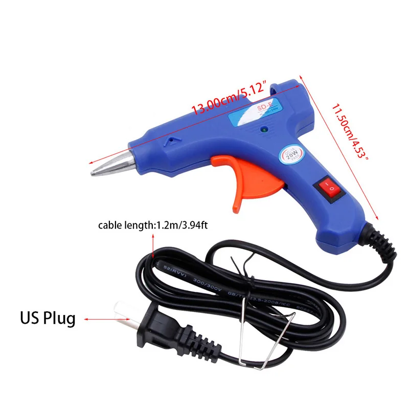 

Hot Melt Glue Gun Industrial Mini Guns Thermo Electric Heat Temperature Tool US Plug
