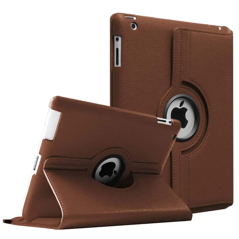 

PU Leather Case For iPad 2 3 4 360 Degrees Rotating Cover for Apple iPad 2 3 4 Smart Tablet Stand Holder Cases A1397 A1416 A1430