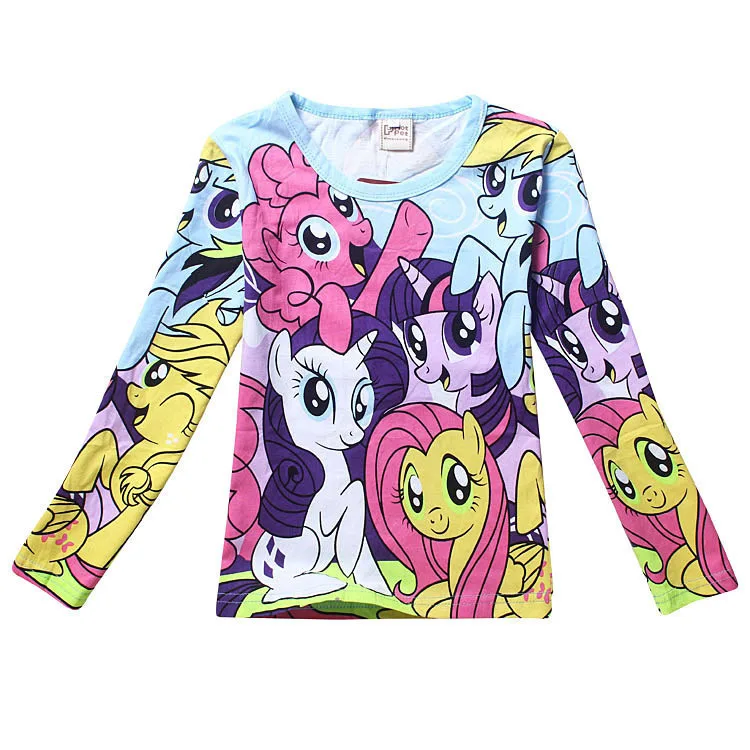 My Little Pony Girls Dress 100/% Cotton Cartoon Dresses Children Clothing Tops