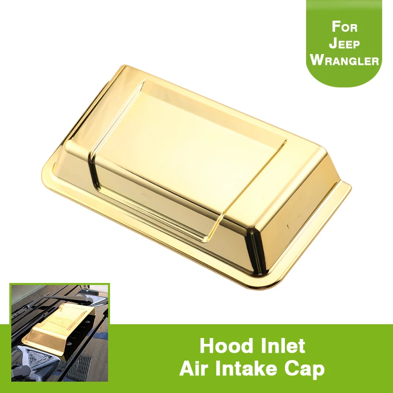Gold Car Air Flow Intake Cowl Hood Vent Scoop Cover For Jeep Wrangler