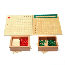 Drewniane zabawki Montessori Montessori mnożenia koralik pokładzie dla dzieci nauka zabawki edukacyjne dla małych dzieci dla dzieci MI2564H