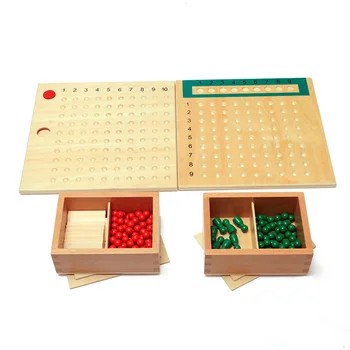 

Wooden Montessori Toys Montessori Multiplication Bead Board Baby Learning Educational Toys for Toddlers For Children MI2564H