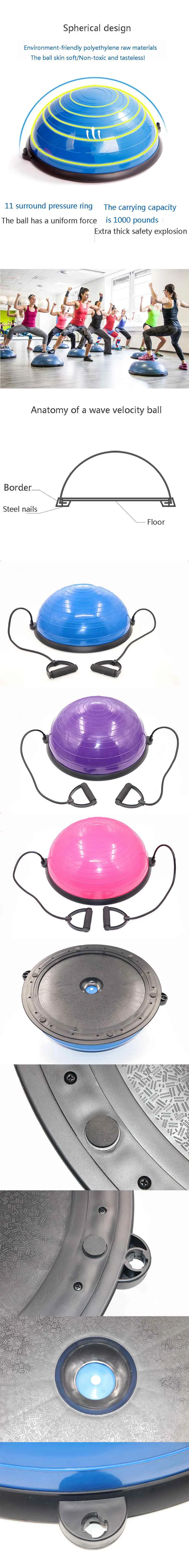Thick Explosion Proof Yoga Ball Exercise Gym Sport Fitball Pelota Pilates Body Balance Half Ball Hemisphere Fitness Pilates Ball
