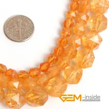 Faceted Dyed Citrines Crystal Beads for Cambay DIY Loose Beads For Jewelry Making Strand 15 Inches Wholesale !