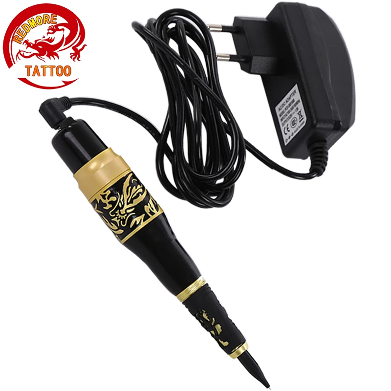 

Permanent Makeup Machine Tattoo Machine Rotary Pen with 10 Needles 10 Tips EU Plugs For Microblading Eyebrow Lip Gun Tatoo Kit