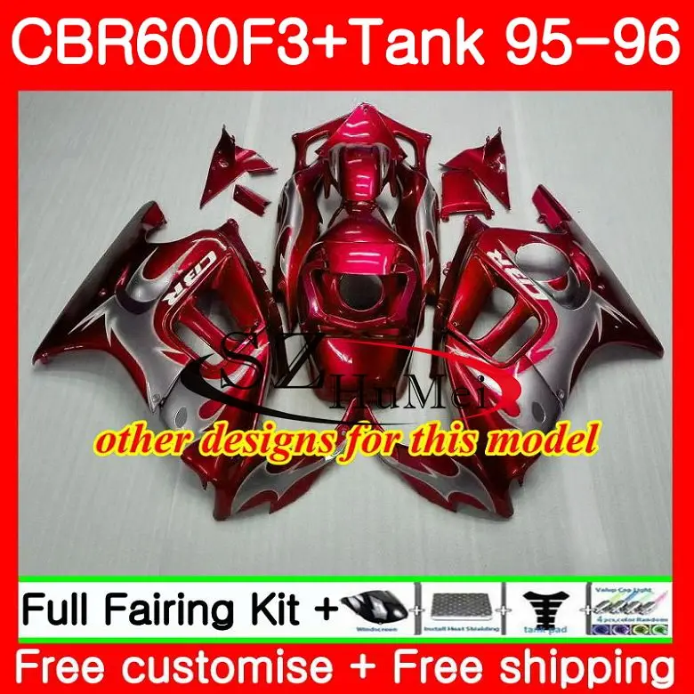 Глянцевый синий средства ухода за кожей для HONDA CBR600RR F3 CBR 600F3 FS CBR 600 F3 46SH1 CBR600FS CBR600 F3 95 96 CBR600F3 1995 1996 обтекатели комплект