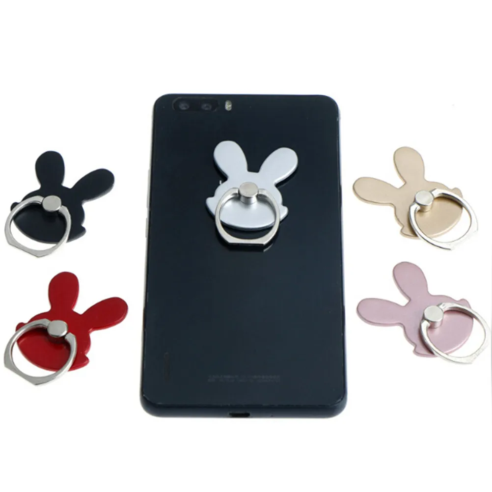 Universal Rabbit Design Phone Holder 360 Degree Metal Finger Ring Mobile Phone Stand Holder For IPhone Samsung