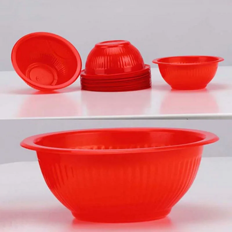 Free Shipping Party Suppliers, Disposable Plastic Tableware, 345ml Red