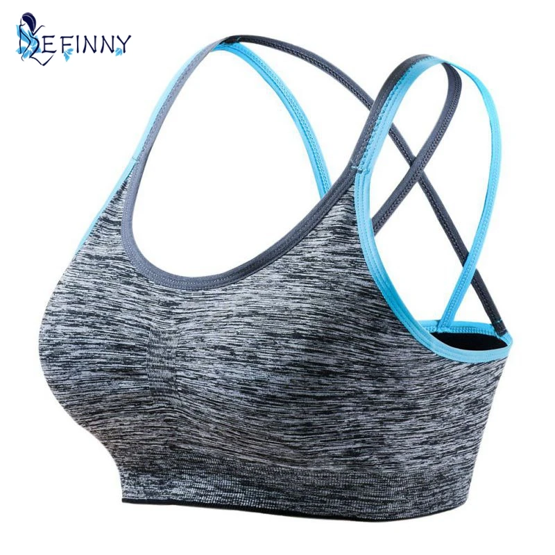 Women Removable Padded ESports Bras Medium Support Workout Bodybuilding