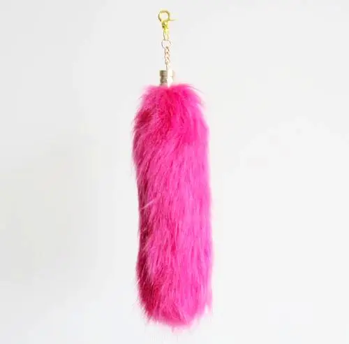 

Free shipping bag accessories large keychain colors fox tail