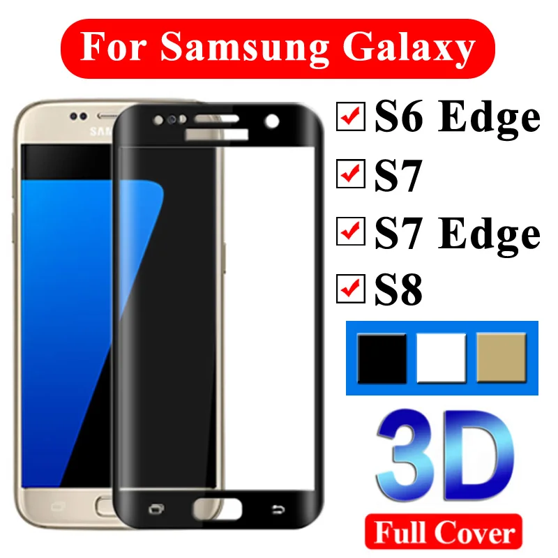 3D Tempered Glass On The For Samsung Galaxy S7 Edge Screen Protector Samsyng S6 Armor S7edge Screenp