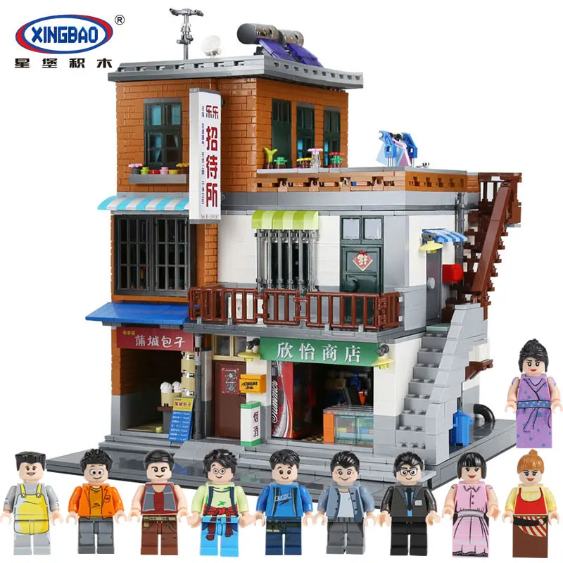 

XingBao 01013 Genuine Creative MOC City Series The Urban Village Set Building Blocks Bricks Educational Toys Model Gift