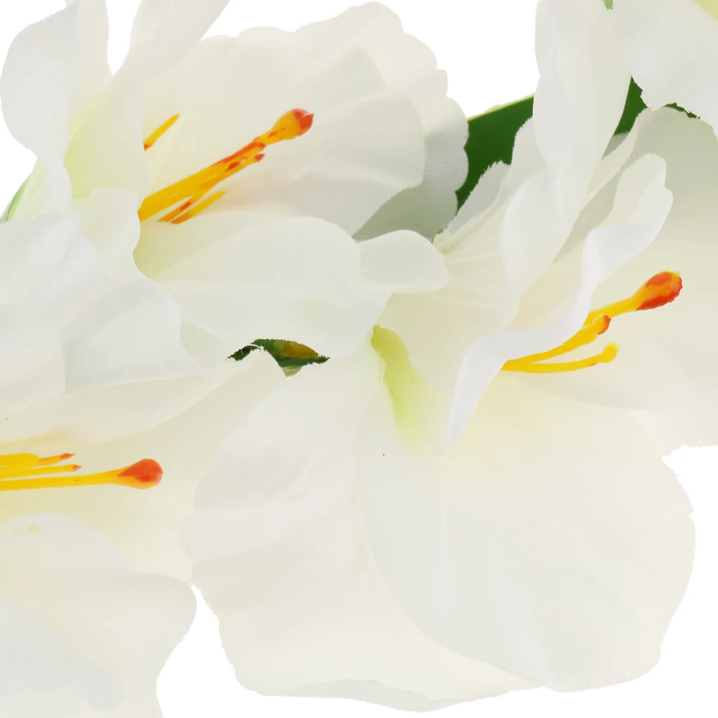 Artificial Fake Silk Flower Gladiolus White DIY Craft Ornament Art Wedding Decoration Home Table Decor Artwork  