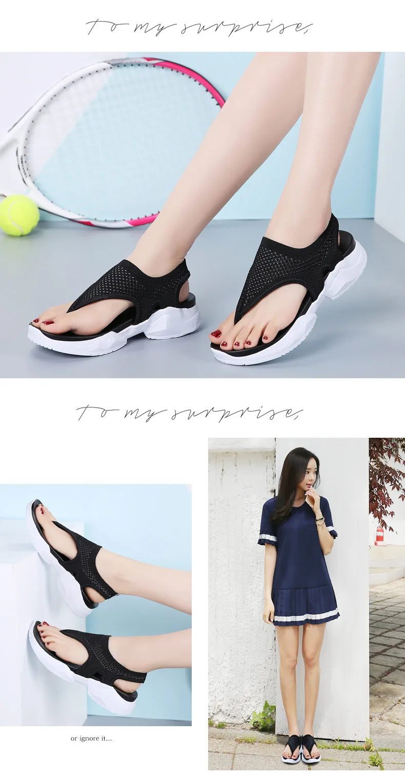 PINSEN/ г., модные летние женские сандалии новая Женская Удобная Обувь на танкетке женские сандалии женские плоские сандалии женские сандалии