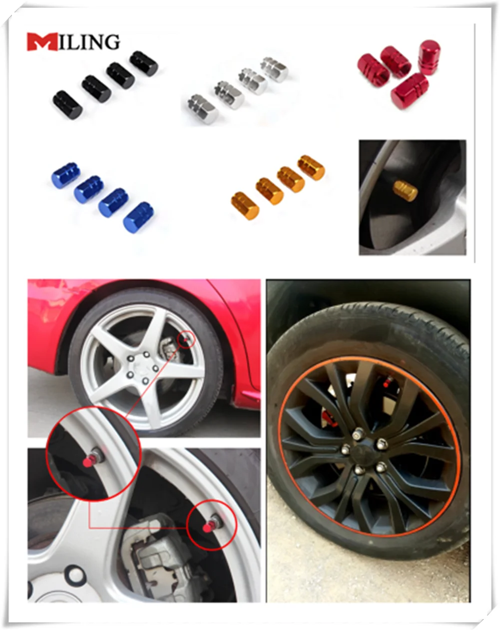 Aluminum Car Wheel Tires Valves Tyre Stem Air Caps Airtight Cover For Mitsubishi ASX Endeavor Expo Galant Grandis Lancer | Автомобили и
