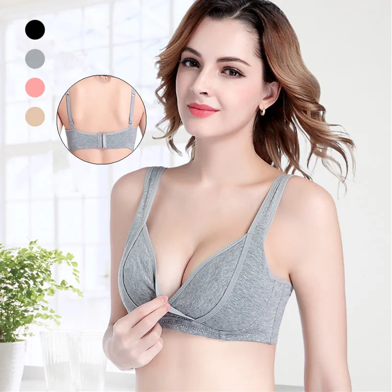 Wire Free Front Closure Breastfeeding Maternity Nursing Bra Pregnant Women Sleeping Bras Soutien Gorge Allaitement Underwear