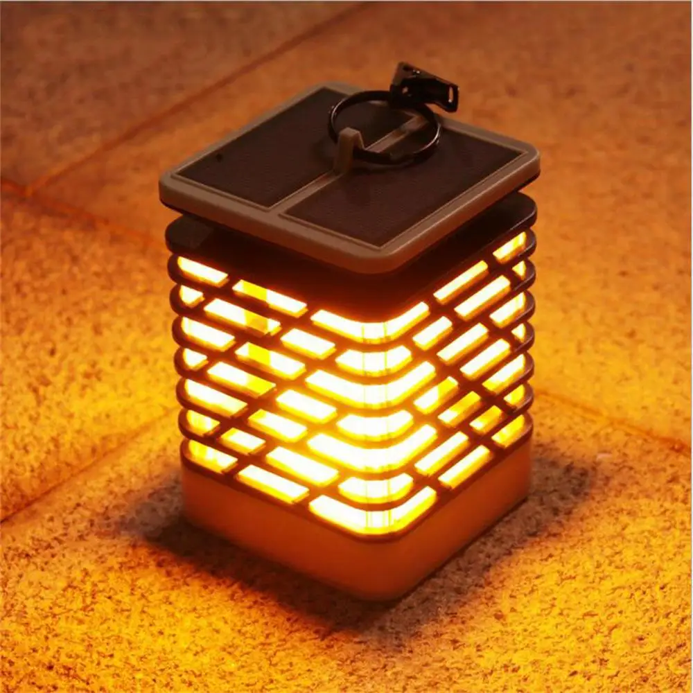 

2PCS Solar powered LED Garden Path Light Waterproof LEDs Lawn Flame Lamps Fire night Lights Outdoor LED Yard Decoration lighting