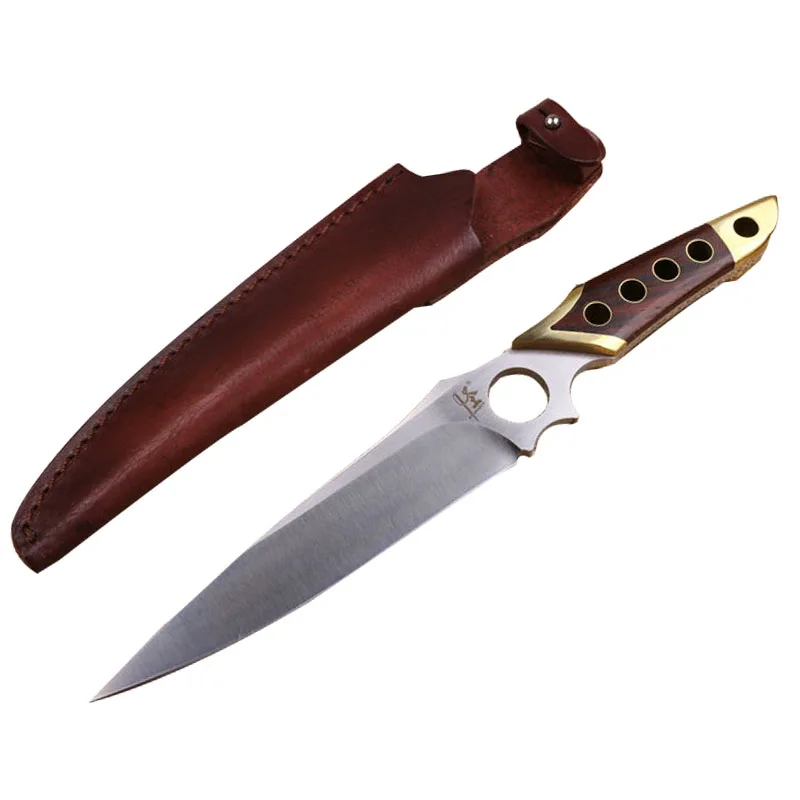 

ToughKeng High Quality Self-Defense Fixed Blade Knife 9Cr18Mov Steel Blade Tactical Rescue Knives Tool