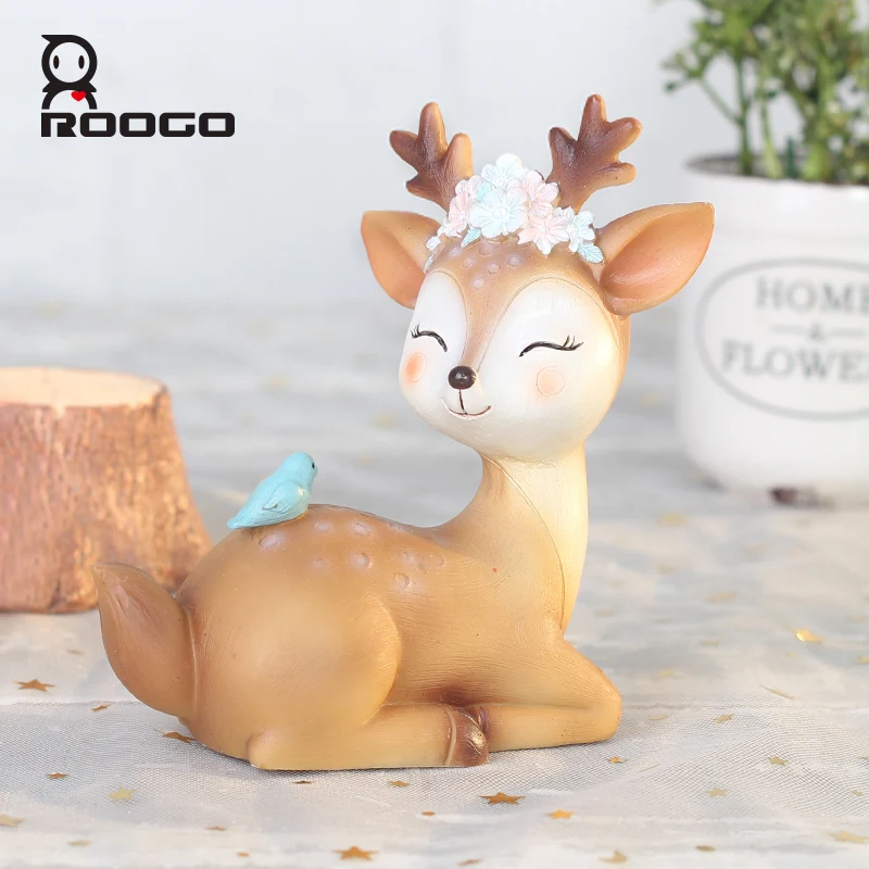 ROOGO аксессуары для дома, украшение, милый олень, орнамент, Креативный дизайн, настольное украшение для маленьких влюбленных, подарки для детей
