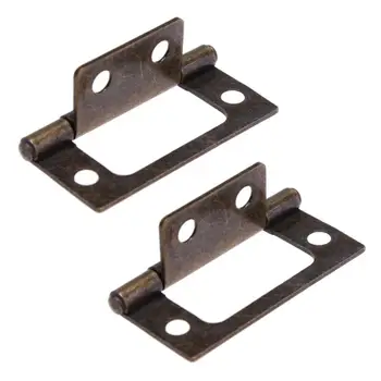 

2pcs/set Retro Stainless Steel Door Hinges for Wooden Cabinet Drawer Box Furniture Hardware Retro color, 5*1.8*0.5 cm