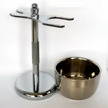 TEYO хромированная бритвенная щетка, подставка и чаша для бритвы, подставка для бритья, чаша для бритья, идеально подходит для влажной бритвы, бритва с двойными краями