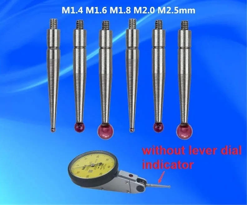6 шт M1.6 1,0-3,0 Рубин измерительная головка для рычага набрать типа индикатор dialgage красный jewel иглы