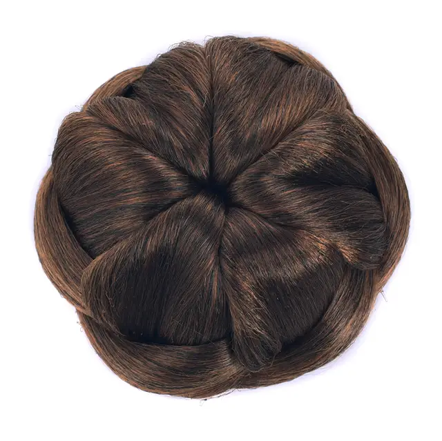 Soowee Blonde Braided Clip In Fake Hair Bun Synthetic Hair Chignon