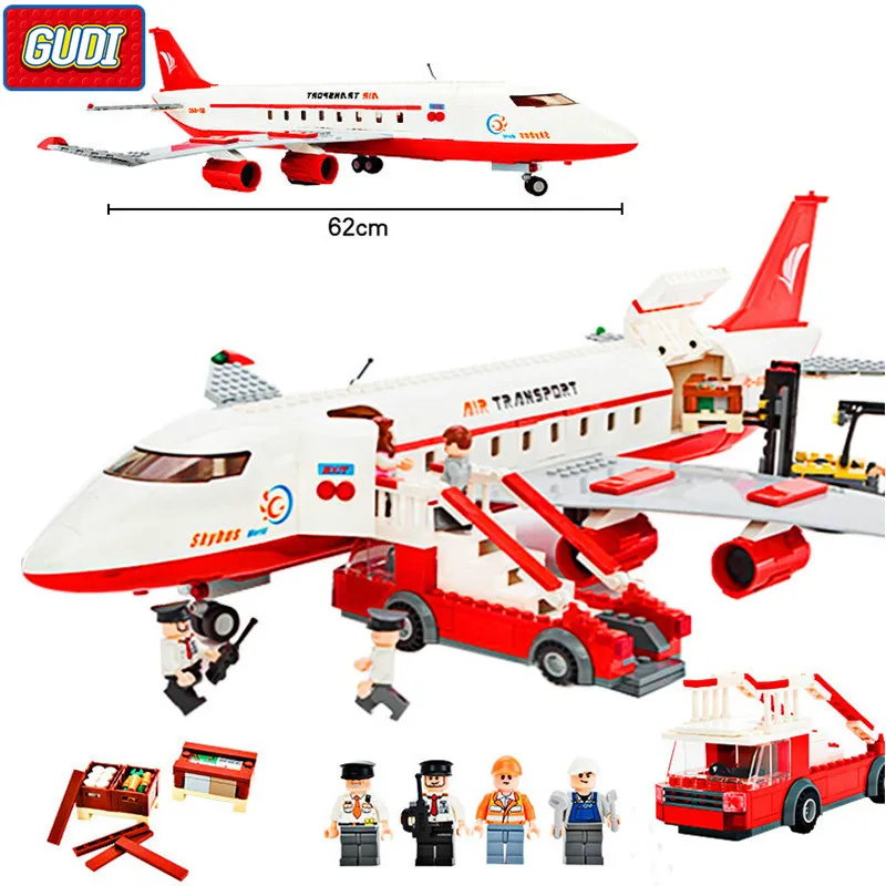 

GUDI City Passenger Plane Airplane Blocks 856pcs Bricks Building Block Sets Educational Toys For Children